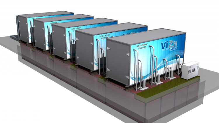 weview vizn zinc-iron flow battery energy storage system