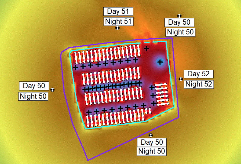 Don’t let noise be a drain on BESS developments 3 A BESS sound modelling graphic probid energy